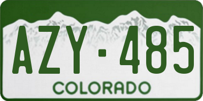 CO license plate AZY485