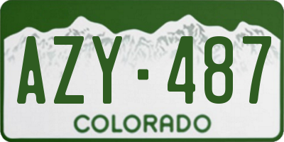 CO license plate AZY487