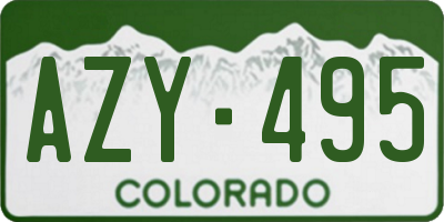 CO license plate AZY495