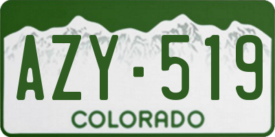 CO license plate AZY519