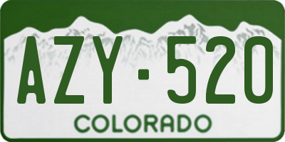 CO license plate AZY520