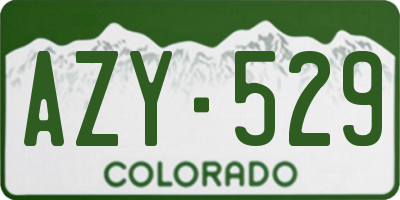 CO license plate AZY529