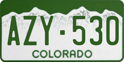 CO license plate AZY530