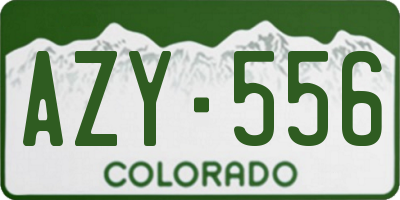 CO license plate AZY556