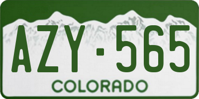 CO license plate AZY565