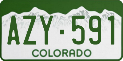 CO license plate AZY591