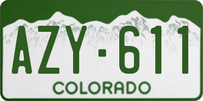 CO license plate AZY611