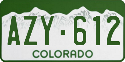 CO license plate AZY612