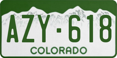 CO license plate AZY618