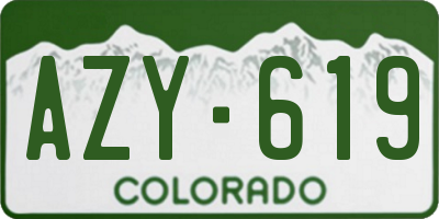 CO license plate AZY619