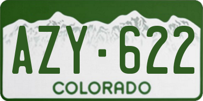 CO license plate AZY622