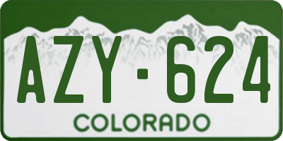 CO license plate AZY624