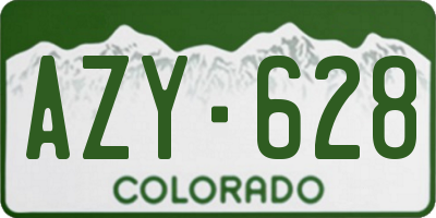 CO license plate AZY628