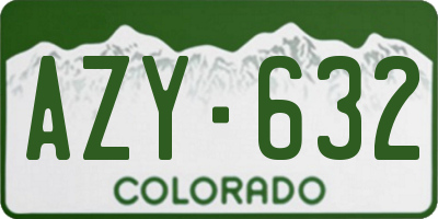 CO license plate AZY632