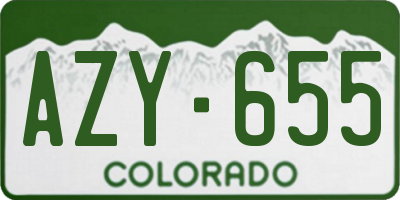 CO license plate AZY655