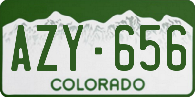 CO license plate AZY656