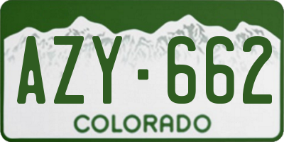 CO license plate AZY662