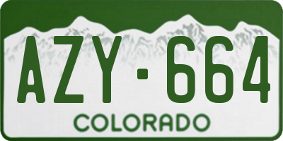 CO license plate AZY664