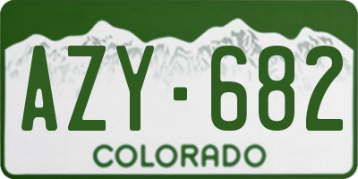 CO license plate AZY682