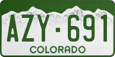 CO license plate AZY691