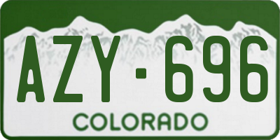 CO license plate AZY696