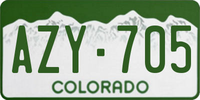 CO license plate AZY705