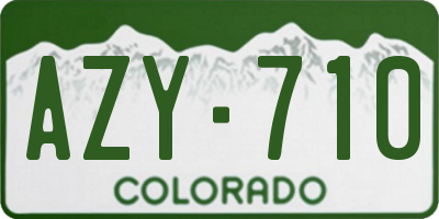 CO license plate AZY710