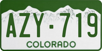 CO license plate AZY719