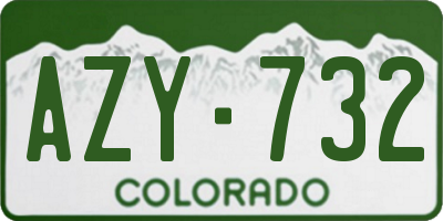 CO license plate AZY732