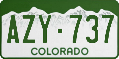 CO license plate AZY737