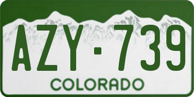 CO license plate AZY739