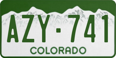 CO license plate AZY741