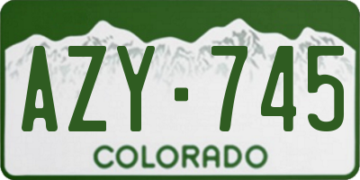 CO license plate AZY745