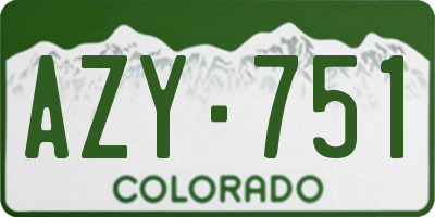 CO license plate AZY751