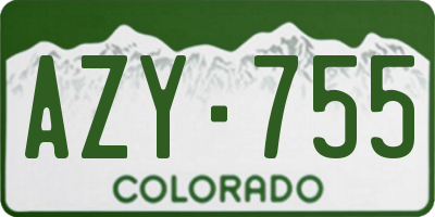 CO license plate AZY755