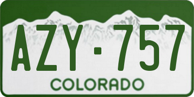 CO license plate AZY757