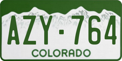 CO license plate AZY764