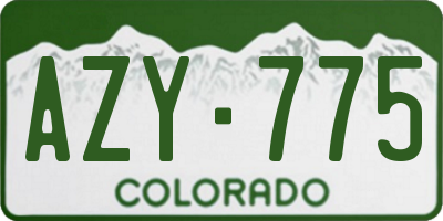 CO license plate AZY775