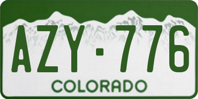 CO license plate AZY776