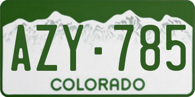 CO license plate AZY785