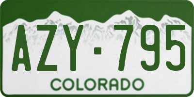 CO license plate AZY795