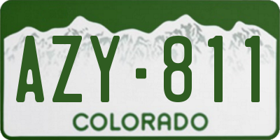 CO license plate AZY811