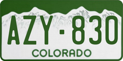 CO license plate AZY830