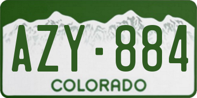 CO license plate AZY884