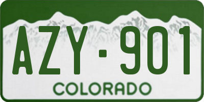 CO license plate AZY901