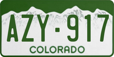 CO license plate AZY917