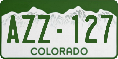 CO license plate AZZ127