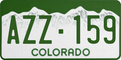 CO license plate AZZ159