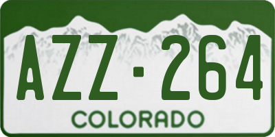 CO license plate AZZ264