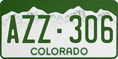 CO license plate AZZ306